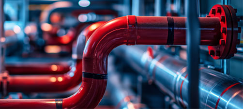 Bright red pipes in manufacturing system - Mastering Control Systems: A Guide to Open and Closed-Loop Solutions for Industrial Efficiency